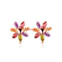 Korean Version Of The Stylish Zircon Petals Without Ear Clips Nhlj143887 sku image 3