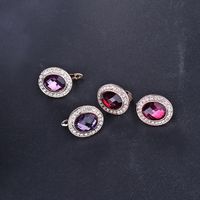Korean Version Of Simple Fashion Wild Colorful Imitated Crystal Stud Earrings Nhlj143913 sku image 1