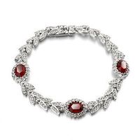 Fashion Vintage Palace Wind Olive Branch Imitated Crystal Bracelet Nhlj143940 sku image 2