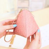Pu Leather Tweezers Solid Color Stitching Purse Nhni144131 main image 2