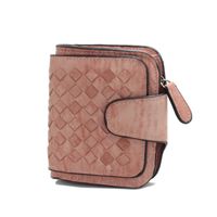 Woven Pu Leather Simple Oil Side Buckle Multi-card Multi-function Short Wallet Nhni144184 main image 6
