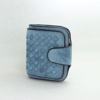 Woven Pu Leather Simple Oil Side Buckle Multi-card Multi-function Short Wallet Nhni144184 main image 8