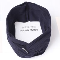 Simple Solid Color Knitted Cross Hair Band Nhou144216 main image 9