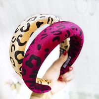 Hot Sale Schwamm Leoparden Muster Stirnband Kopf Knopf Ins Europäische Und Amerikanische Internet-prominente Mit Dem Gleichen Stil Kopfschmuck One-sale C560 main image 4