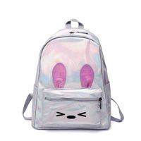 Commerce Extérieur Nouvelle-coréen Collège Mignon De Bande Dessinée Broderie Lapin Laser Sac À Dos Réfléchissante Personnalité Étudiant Cartable Femelle sku image 3