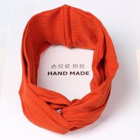 Simple Solid Color Knitted Cross Hair Band Nhou144216 sku image 1