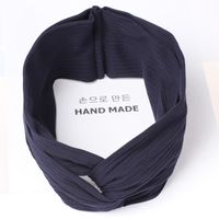 Simple Solid Color Knitted Cross Hair Band Nhou144216 sku image 8