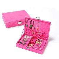 Fashion Deer Velvet Storage Box Jewelry Box Red Pink Purple Nhhw144375 main image 1