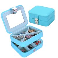 Stylish Simple Portable Leather Jewelry Box Storage Box Nhhw144387 main image 8