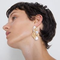 Sleek Minimalist Beads And Rhinestone Earrings Nhmd144422 main image 1