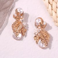Sleek Minimalist Beads And Rhinestone Earrings Nhmd144422 main image 3