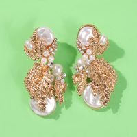 Sleek Minimalist Beads And Rhinestone Earrings Nhmd144422 main image 4