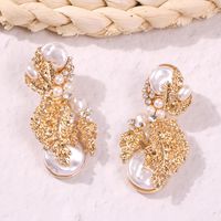 Sleek Minimalist Beads And Rhinestone Earrings Nhmd144422 main image 5