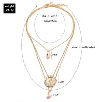 Cross-border Hot Sale Legierung Unregelmäßiger Polygonaler Anhänger Muschel Mehr Schicht Iger Strands Til Ocean Series Halskette main image 6