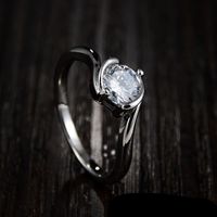 Zirkon Ring Galvanik Echtes Platin Diamantring Frauen Klassische Zirkon Ring   Heiß Verkaufte Heiße Modelle main image 5