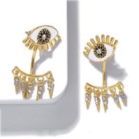 Fashion Copper Inlay Zircon Eye Earrings Nhjq144674 main image 2