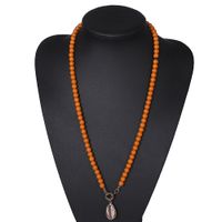 Européen Et Américain Tempérament Vacances Date Pétoncles Collier National De Mode Boule Perle Chaîne Croix-frontière Nouvelle Arrivée Turquoise Collier main image 6