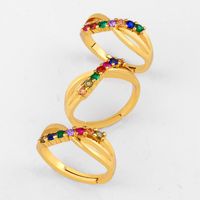 Stylish Copper Inlay Zircon Color Ring Nhas144835 main image 1