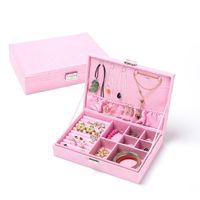 Fashion Deer Velvet Storage Box Jewelry Box Red Pink Purple Nhhw144375 sku image 3