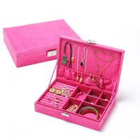 Fashion Deer Velvet Storage Box Jewelry Box Red Pink Purple Nhhw144375 sku image 4
