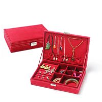 Fashion Deer Velvet Storage Box Jewelry Box Red Pink Purple Nhhw144375 sku image 5