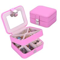 Stylish Simple Portable Leather Jewelry Box Storage Box Nhhw144387 sku image 1