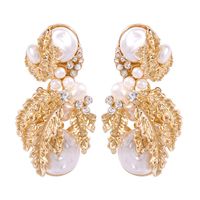 Sleek Minimalist Beads And Rhinestone Earrings Nhmd144422 sku image 1