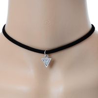 Collar Colgante De Triángulo De Diamantes De Moda Nhbq144444 sku image 1