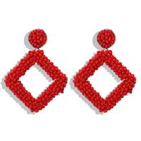 Fashion Hand-woven Beaded Earrings Nhjq144655 sku image 3