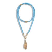 Fashion Bohemian Turquoise Conch Necklace Nhjq144827 sku image 8
