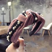 Simple Contrast Color Fabric Nails Knotted Bow Headband Nhsm139207 main image 7