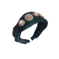 Korean Version Of The Rhinestone Super Flash Wide Side Twist Whip Knotted Headband Nhsm139208 main image 6