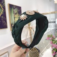 Korean Version Of The Rhinestone Super Flash Wide Side Twist Whip Knotted Headband Nhsm139208 main image 11