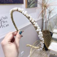 Simple And Small Scented Beads Winding Hot-skinned Fine-brimmed Headband Nhsm139211 main image 8