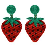 Womens Fruit Pineapple Watermelon Strawberry Banana Cherry Electroplating Alloy Earrings Nhjq139272 main image 11
