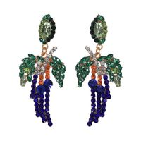 Européen Et Américain Haute Profil De Mode Diamant Gemme Cristal Série Boucles D'oreilles Animaux Fruits Des Plantes Strass Boucles D'oreilles Des Femmes main image 10