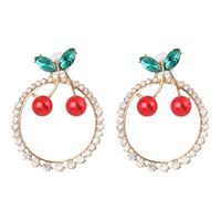 52487 Boucles D'oreilles Européen Et Américain Style Simple Personnalité Fruits Géométrique Diamant Cerise Boucles D'oreilles Boucles D'oreilles 2019 Nouveau sku image 1