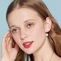 Un Style Pour Double-porter Fleur De Glace Boucles D'oreilles En Argent Sterling Boucles D'oreilles Petit Gouttes Pour Les Oreilles Exquis Super Éthérée Coréen Gracieux Simple Personnalisé Tout-match main image 4