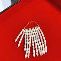 Europäische Und Amerikanische Übertriebene Hand Gefertigte Perlen-quasten-ohrringe, Kalte Wind-persönlichkeit, Internet-promi-frauen, Mode-ohrringe, Frauen main image 2