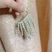 Europäische Und Amerikanische Übertriebene Hand Gefertigte Perlen-quasten-ohrringe, Kalte Wind-persönlichkeit, Internet-promi-frauen, Mode-ohrringe, Frauen main image 3