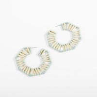 Round Polygonal Braided Alloy Earrings Nhll145094 main image 9