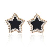 Fashion Rhinestone Square Stars Bow Love Earrings Nhpf145100 main image 9