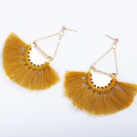 Fashion Fan-shaped Tassel Earrings Multicolor Nhdp145103 main image 17