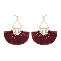 Fashion Fan-shaped Tassel Earrings Multicolor Nhdp145103 main image 7