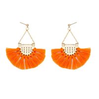 Fashion Fan-shaped Tassel Earrings Multicolor Nhdp145103 main image 6