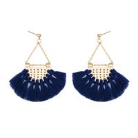 Fashion Fan-shaped Tassel Earrings Multicolor Nhdp145103 main image 5