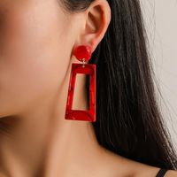 Stylish Rectangular Colorful Acetate Stud Earrings Nhdp145107 main image 2