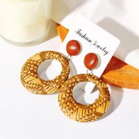 Simple Openwork Woven Circle Earrings Nhdp145118 main image 1