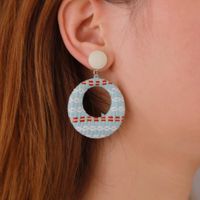 Simple Openwork Woven Circle Earrings Nhdp145118 main image 3