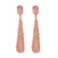 Best-seller En Europe Et En Amérique Boucles D'oreilles Exagéré Métal Givré Long Boucles Gouttes Pour Les Oreilles Froid Vent En Forme De Goutte En Relief Longue Boucles D'oreilles main image 8